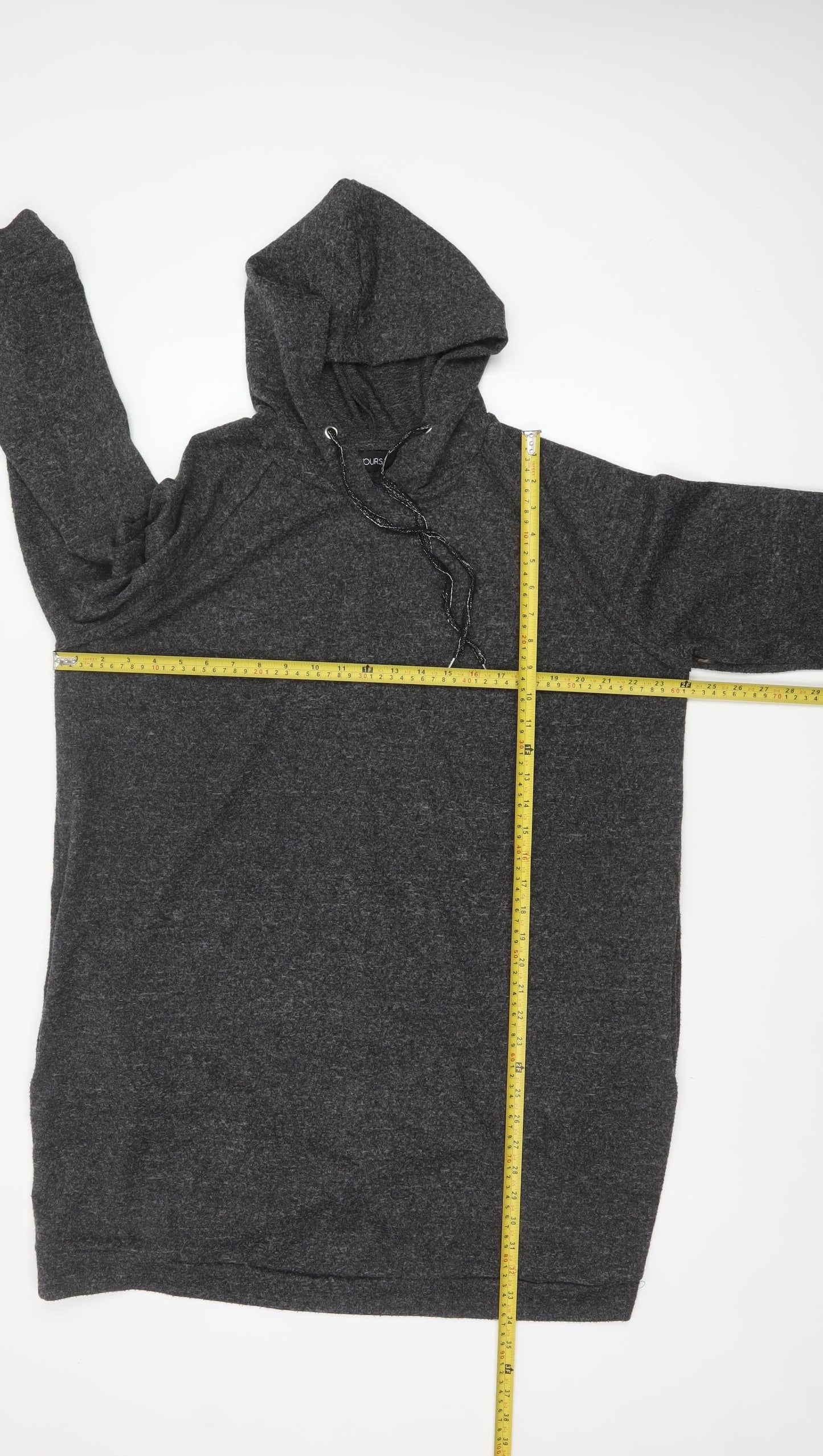 Yours Women Charcoal Grey Size 20 Pullover Hoodie Sweatshirt