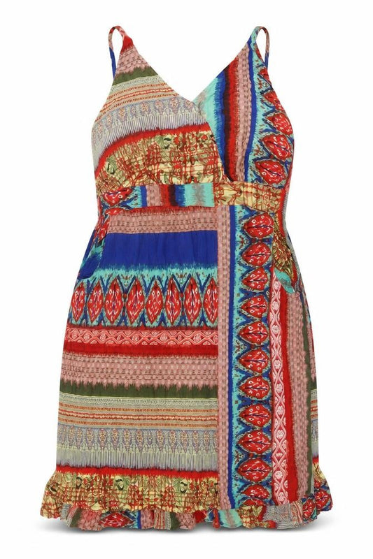 Klass Women’s Multicoloured Viscose Sleeveless Fit & Flare Dress Size 14