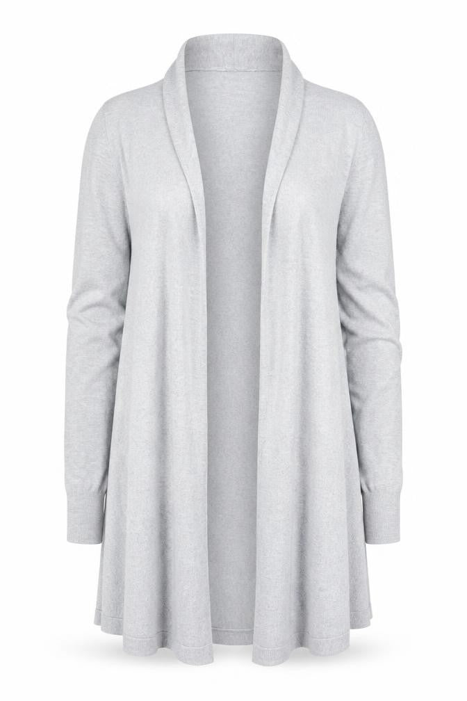 Phase Eight Women's Grey Longline Cardigan UK 14 Viscose Blend Knit
