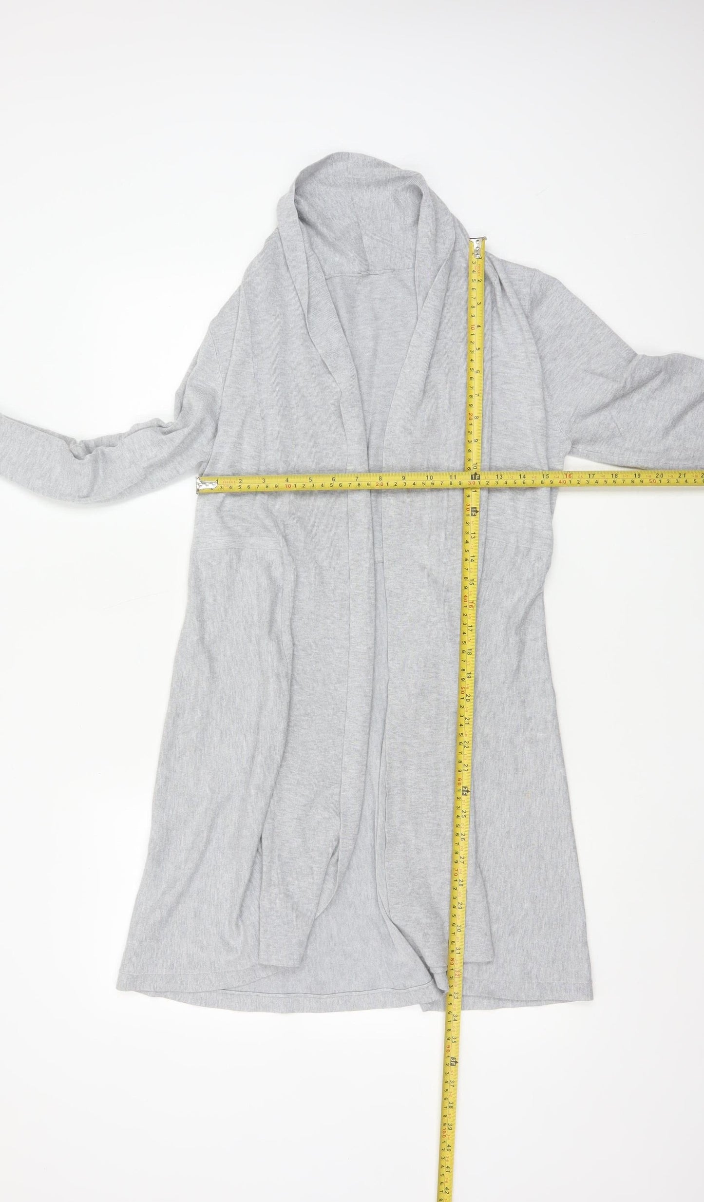 Phase Eight Women's Grey Longline Cardigan UK 14 Viscose Blend Knit