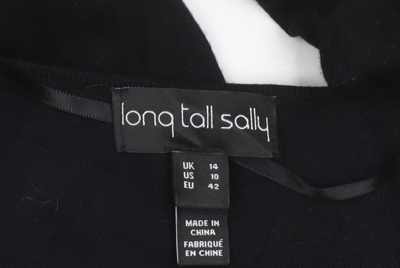 Long Tall Sally Women’s Black Knee Length Shift Dress Size 14 Tall