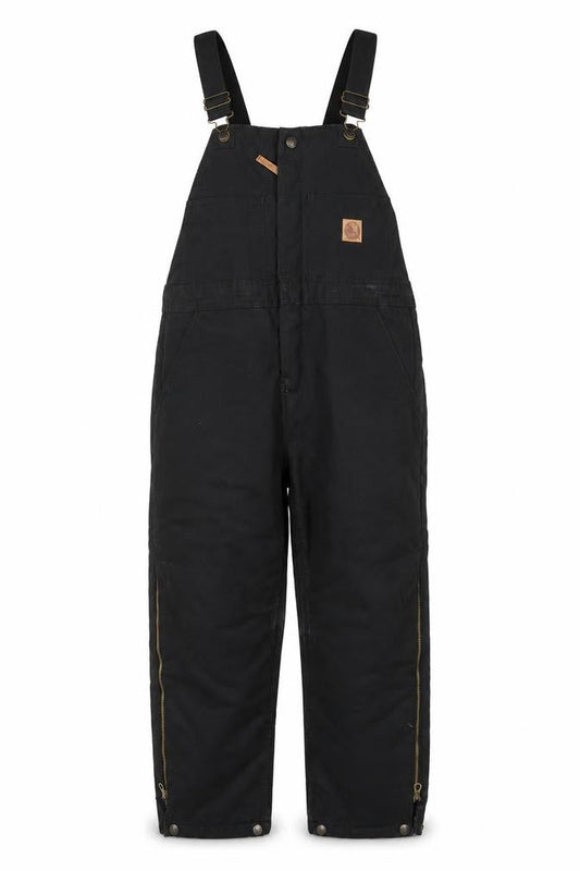 Berne Womens Black Youth Regular Cotton Insulated Dungaree 10-12