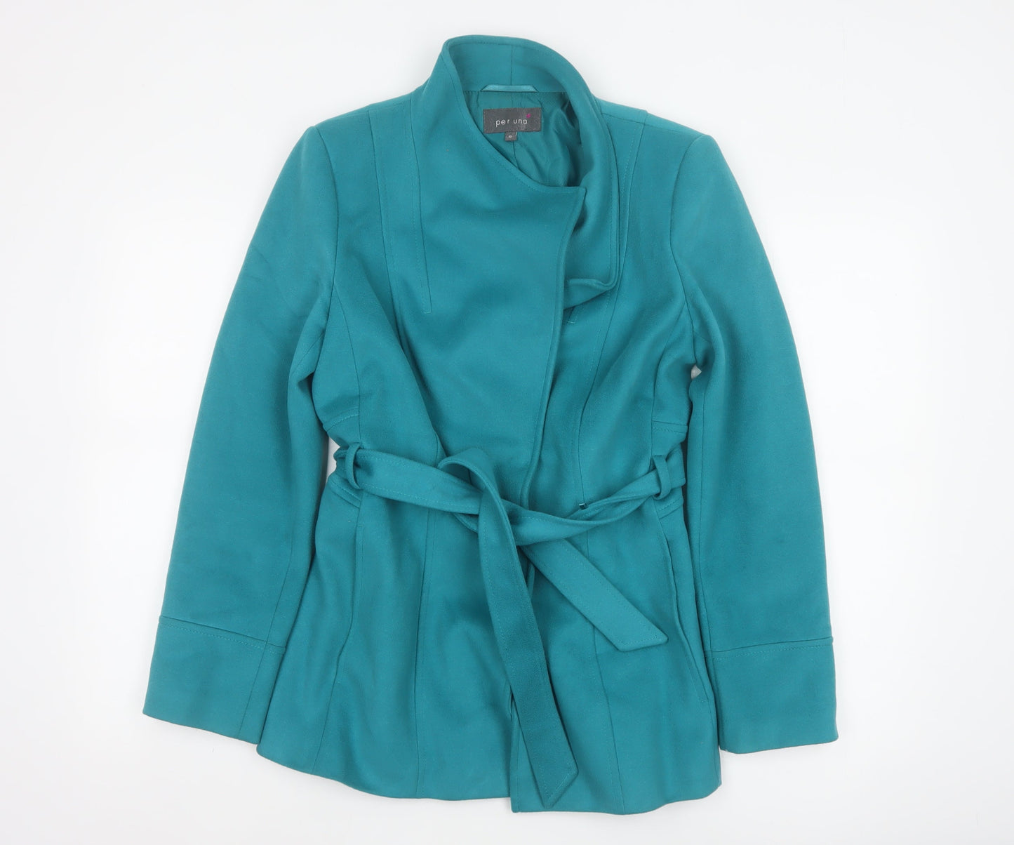 Marks and Spencer Per Una Women's Green Belted Trench Coat Size 10