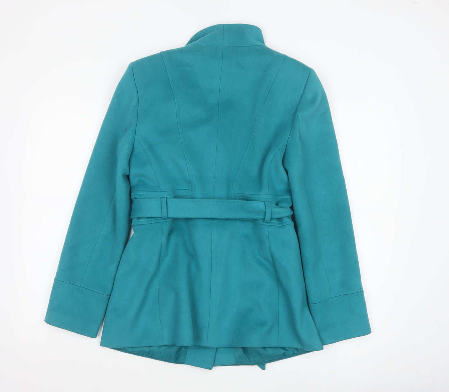 Marks and Spencer Per Una Women's Green Belted Trench Coat Size 10