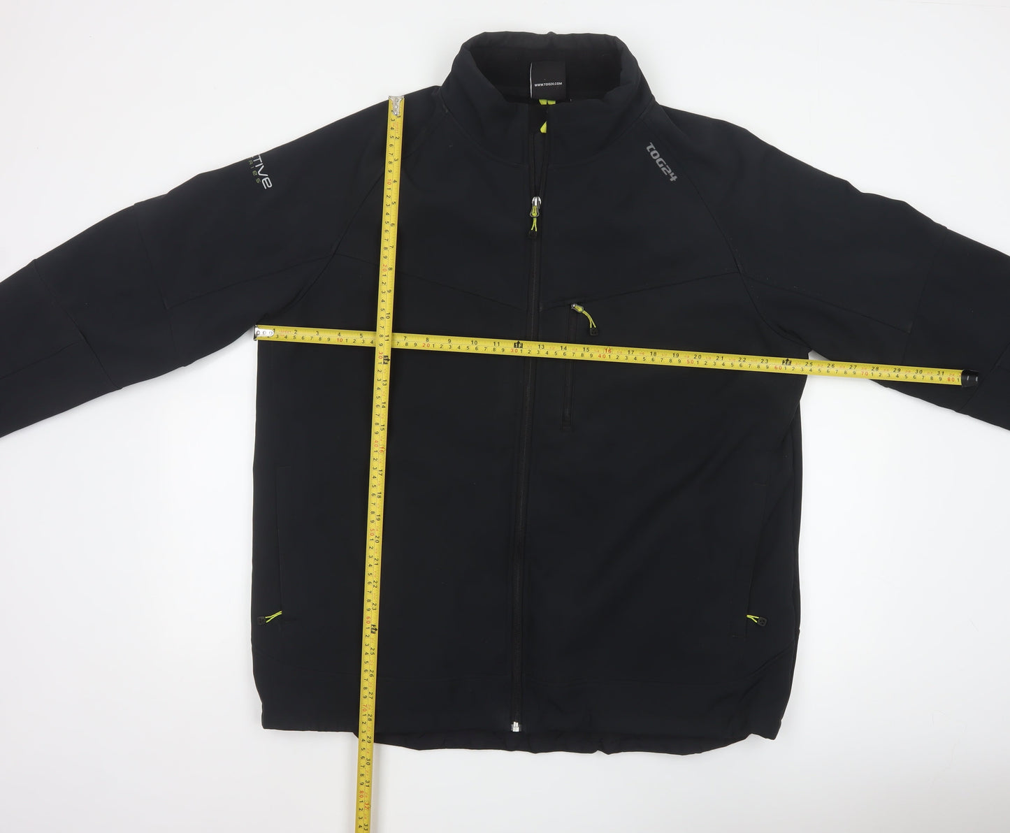TOG24 Men's Black XL Softshell Jacket Windproof Water Resistant