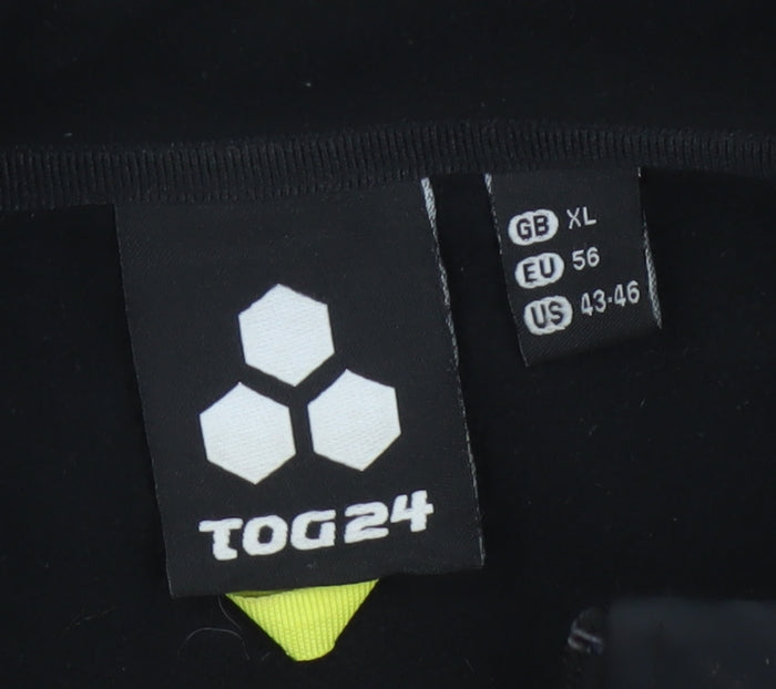 TOG24 Men's Black XL Softshell Jacket Windproof Water Resistant
