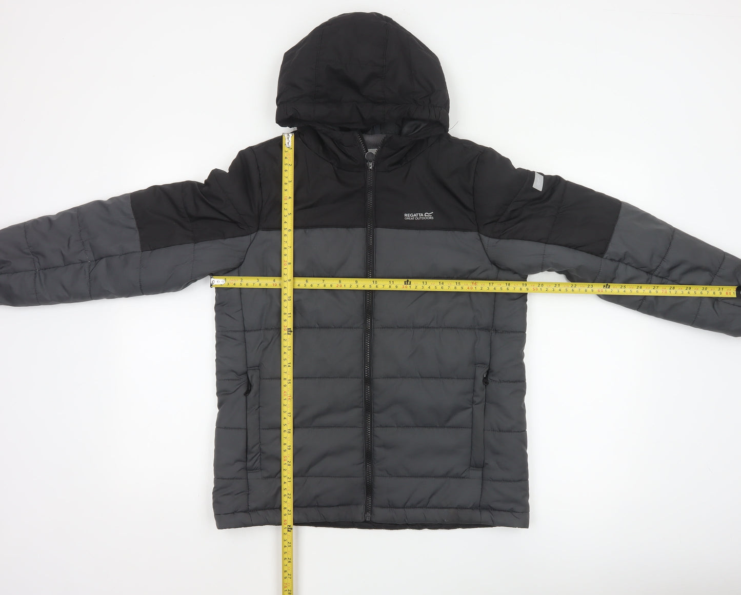 Regatta Boys Grey Hooded Puffer Jacket 13 Years Warm Winter Coat