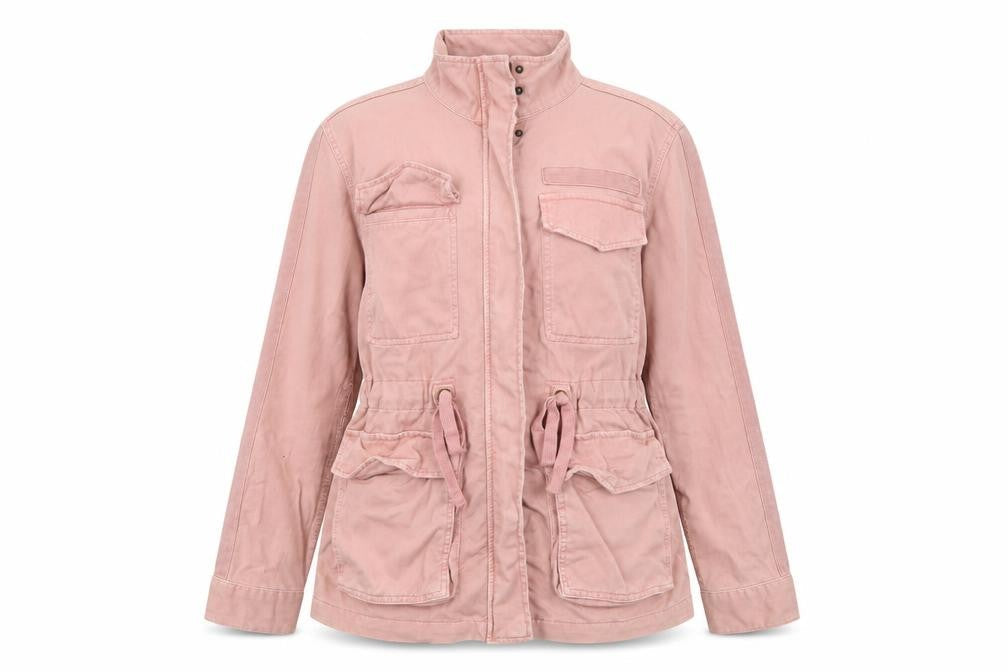 Marks and Spencer Womens Pink Cotton Military Jacket Size 10