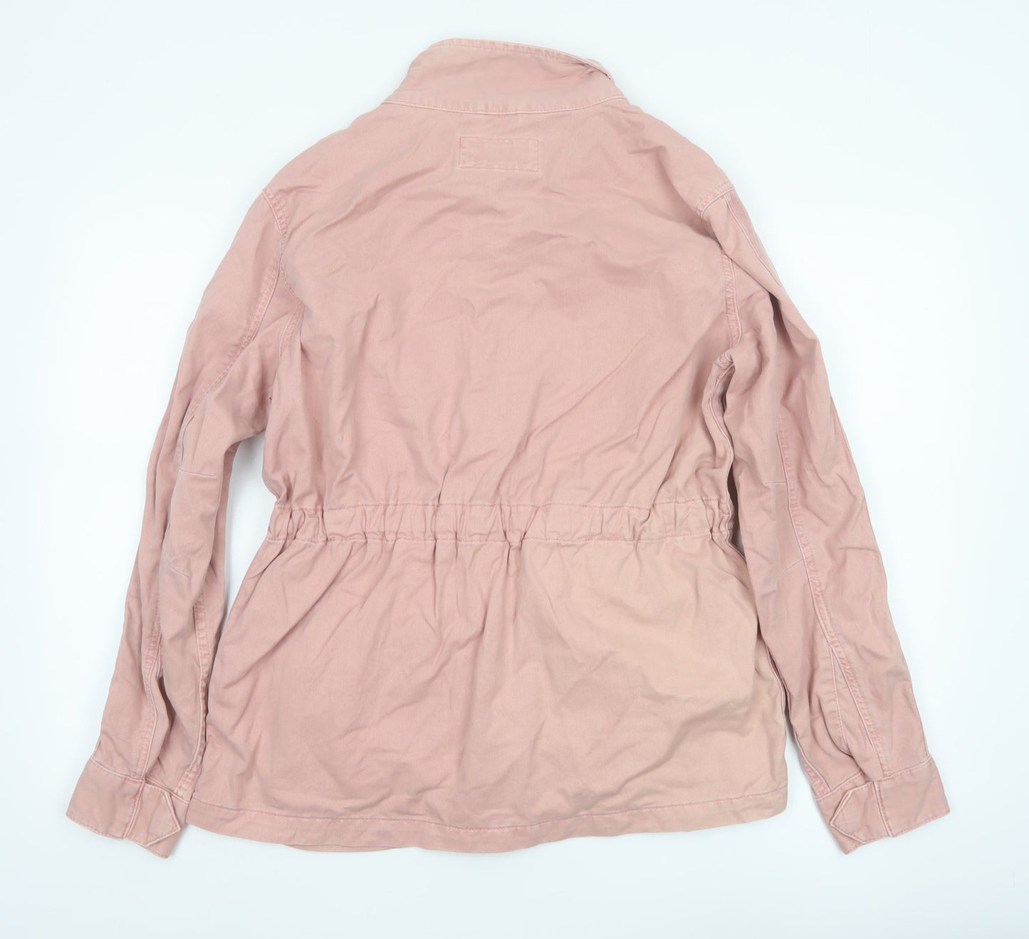 Marks and Spencer Womens Pink Cotton Military Jacket Size 10