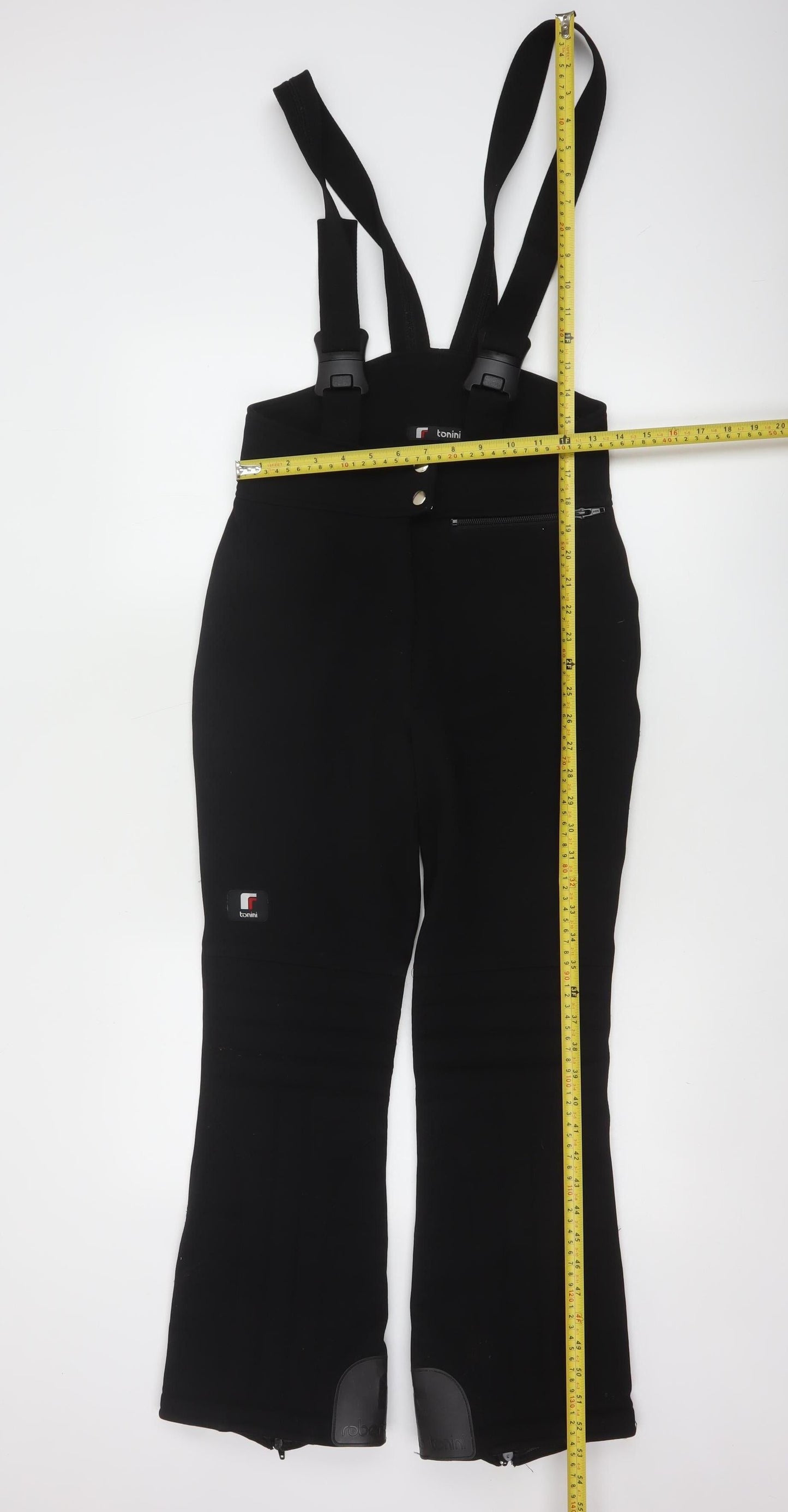 Tonini Women's Black Ski Jumpsuit Size 10 Nylon Acrylic Blend Adjustable Straps