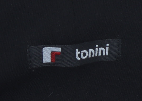 Tonini Women's Black Ski Jumpsuit Size 10 Nylon Acrylic Blend Adjustable Straps