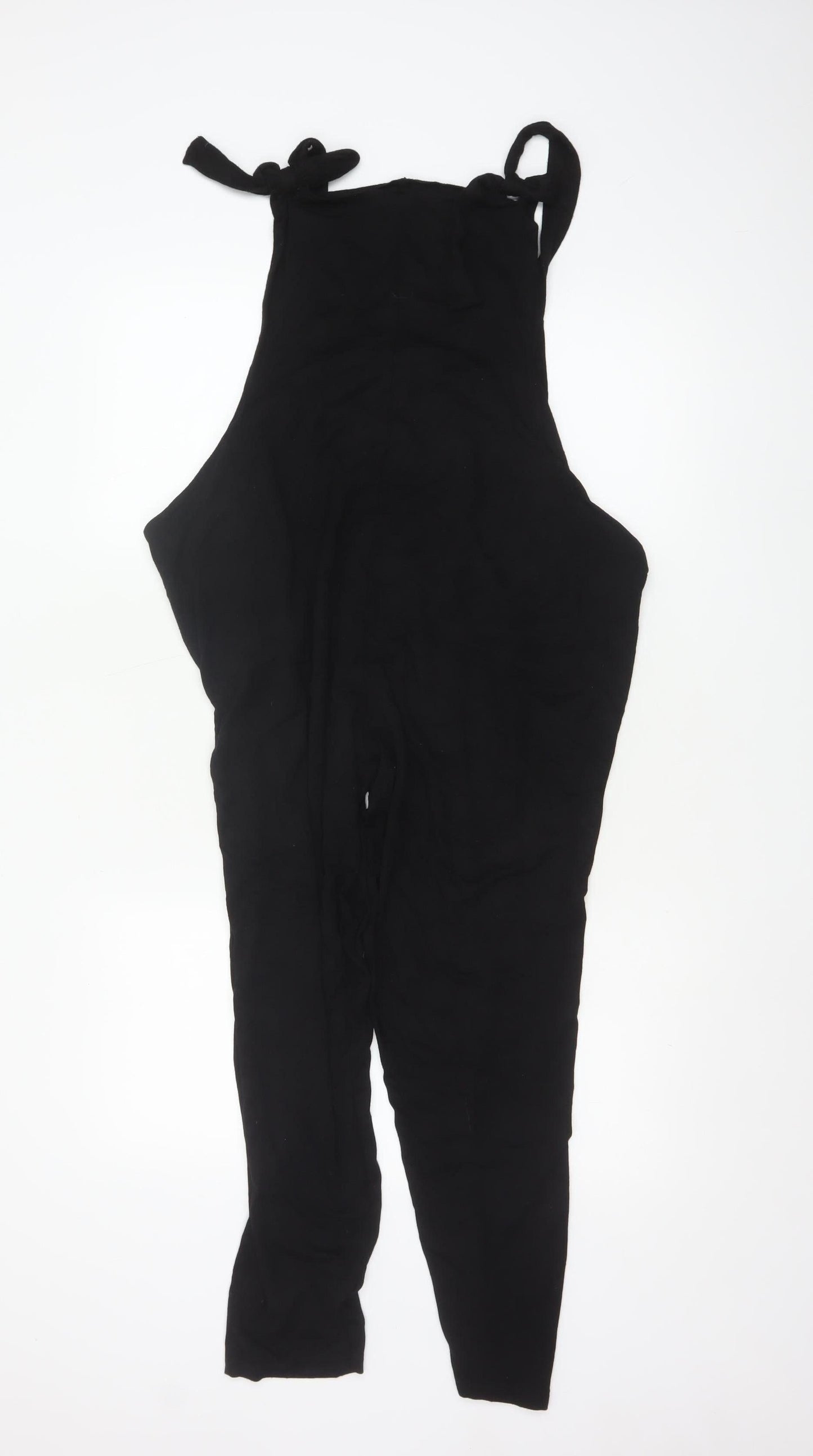 ASOS Design Women Black Maternity Jumpsuit Viscose UK 12