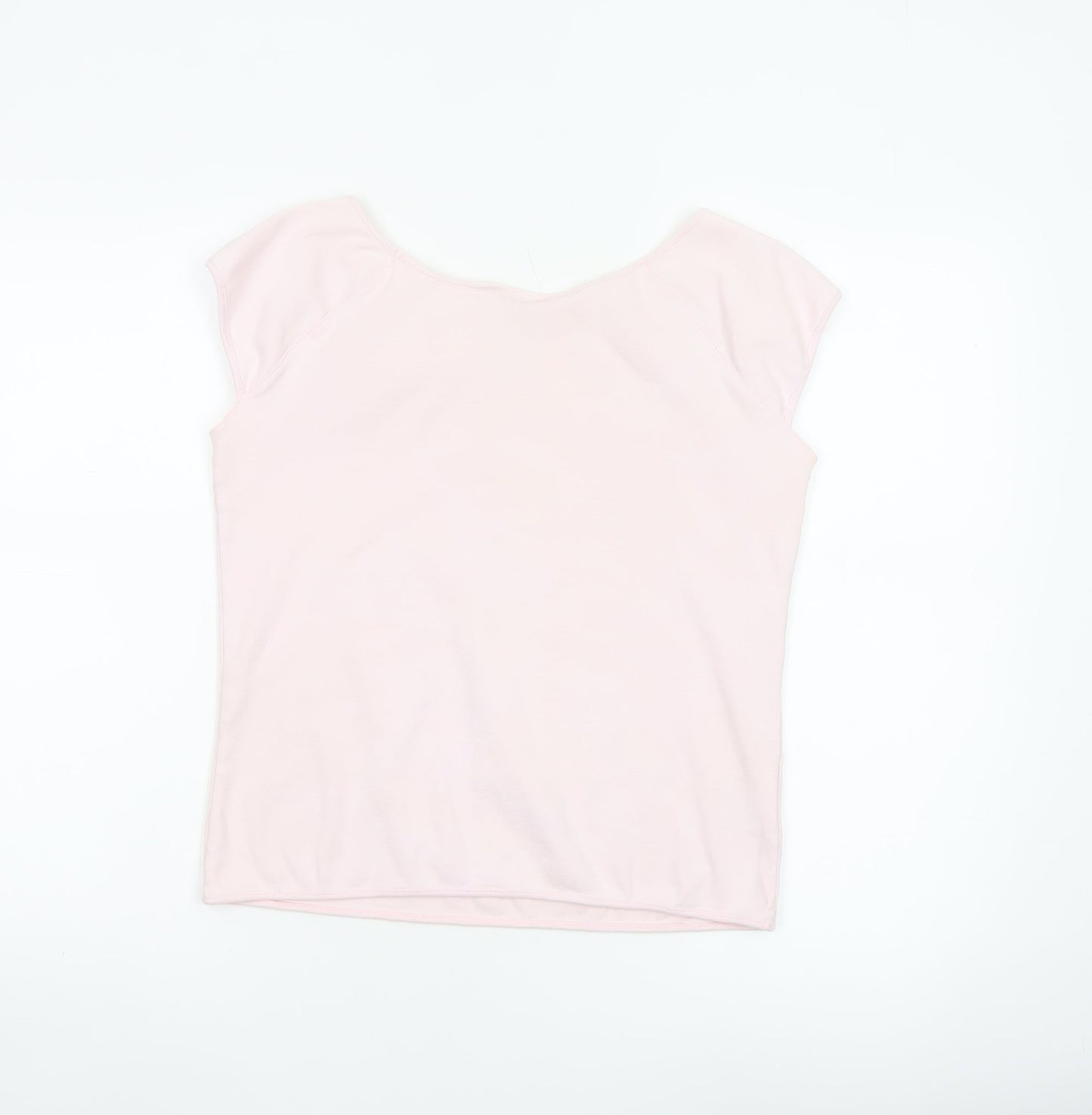Laura Ashley Women’s Pink Cotton Basic T-Shirt XL