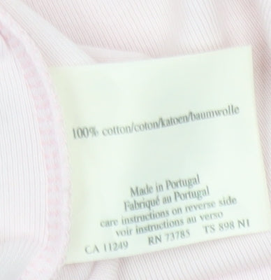 Laura Ashley Women’s Pink Cotton Basic T-Shirt XL