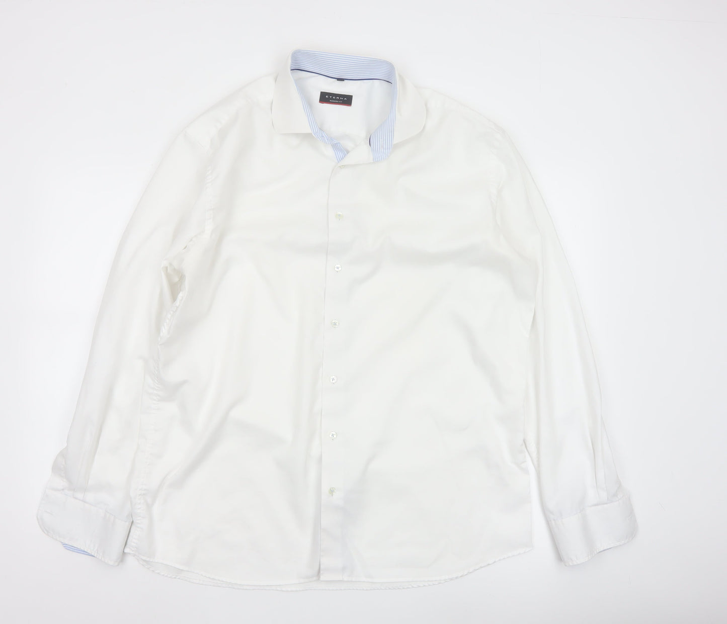 Eterna Men’s White Cotton Long Sleeve Classic Fit Shirt 17
