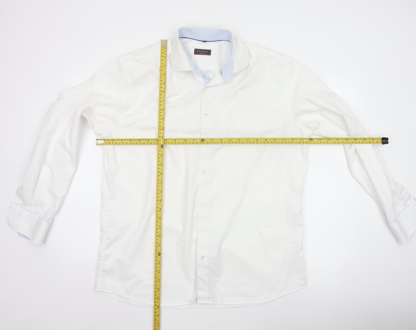 Eterna Men’s White Cotton Long Sleeve Classic Fit Shirt 17
