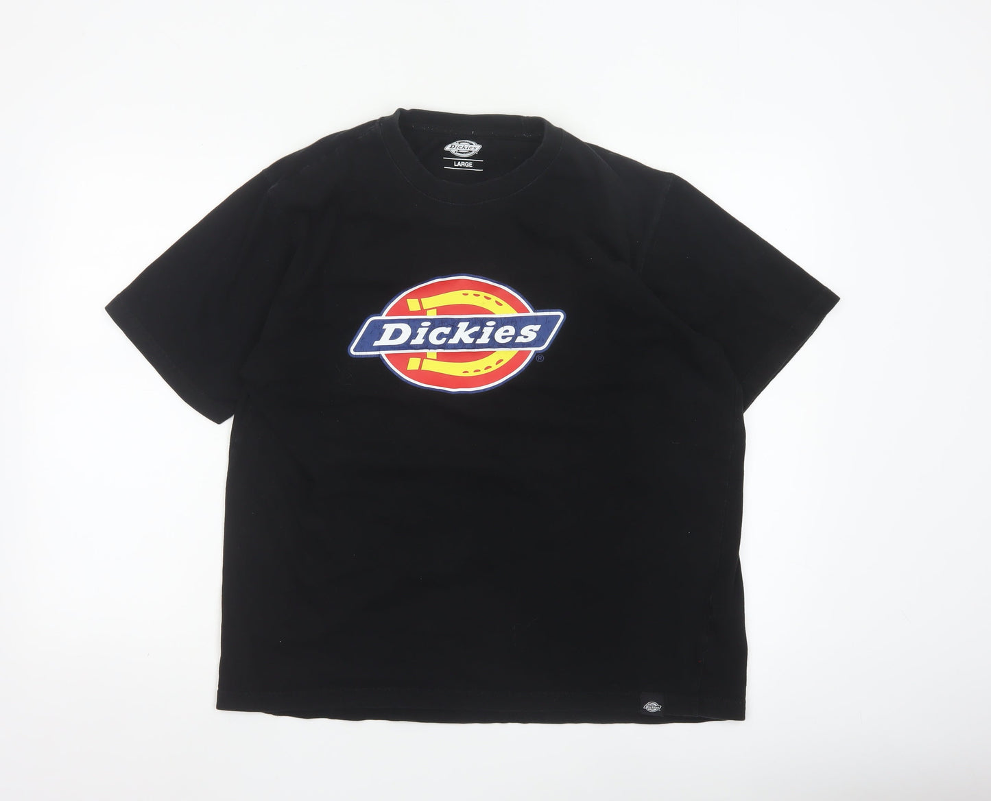 Dickies Men’s Black Cotton Logo T-Shirt Large Short Sleeve Casual