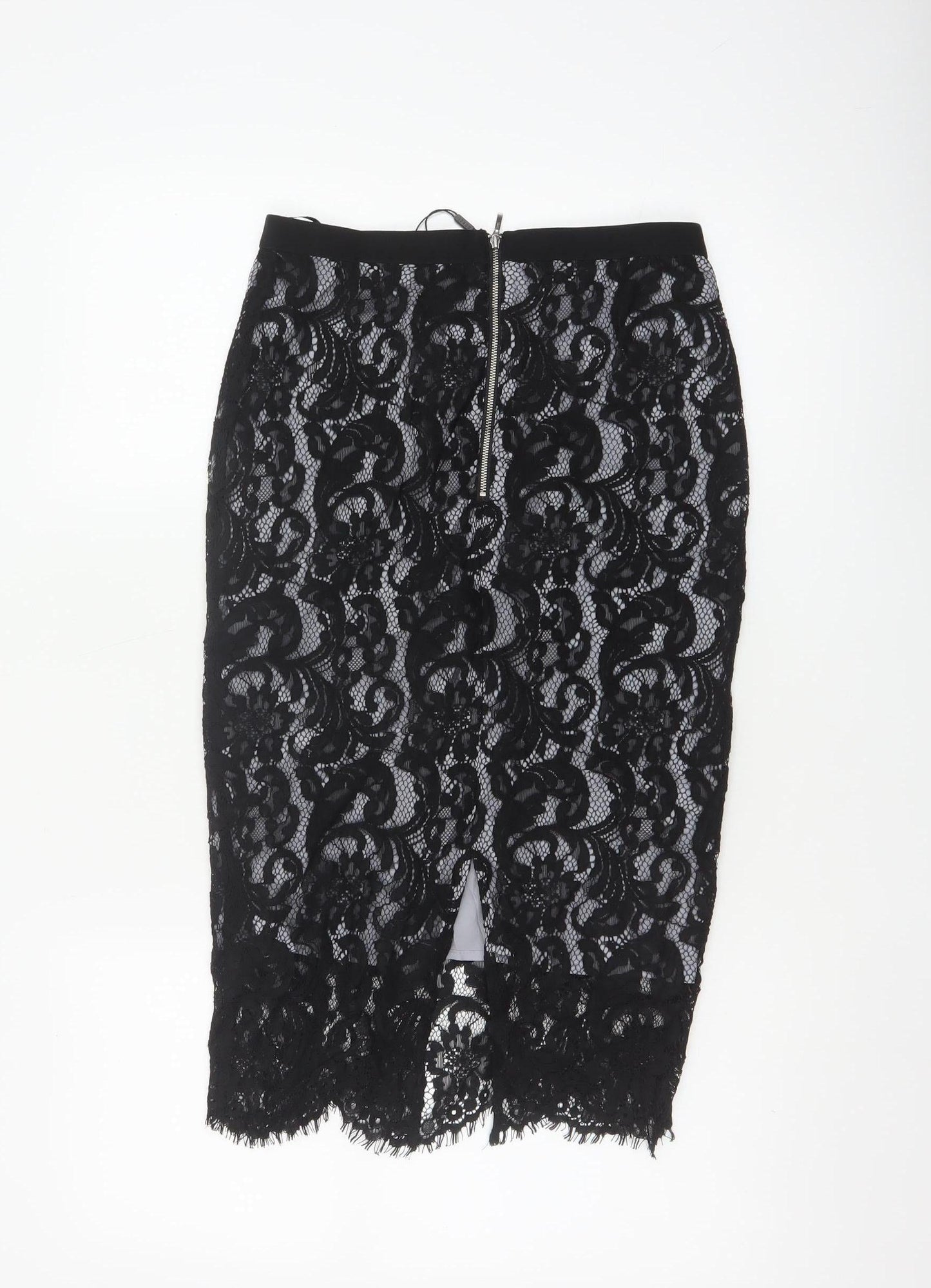 Coast Women’s Black Lace Midi Pencil Skirt UK 8 Formal Party