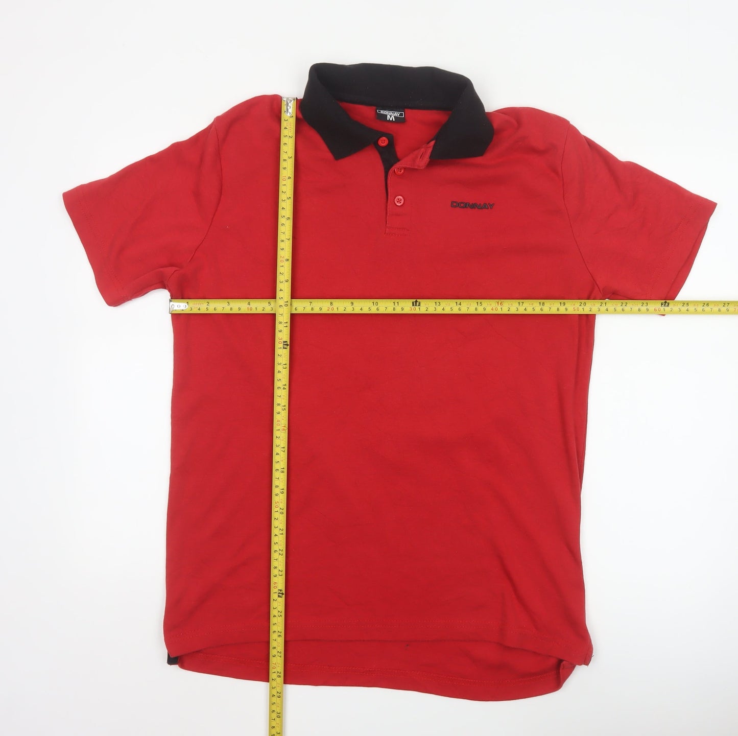 Donnay Men’s Red Short Sleeve Polo Shirt Size M Regular Fit