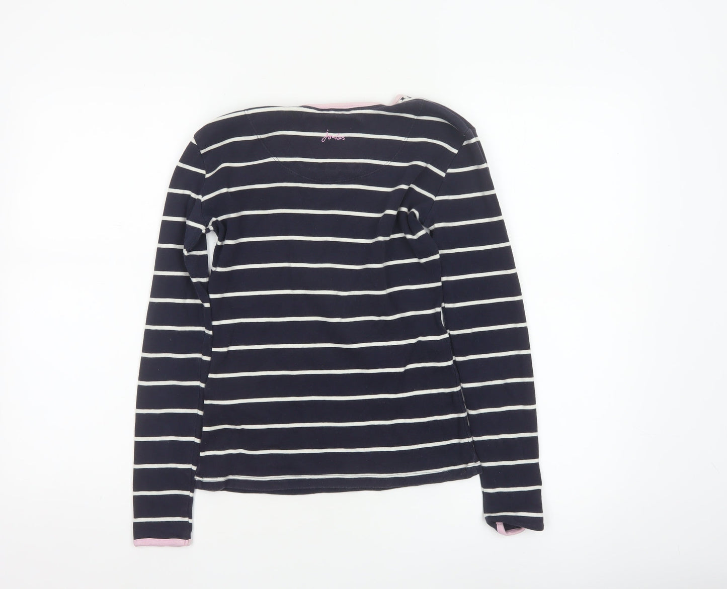 Joules Women's Blue Striped Long Sleeve Cotton T-Shirt XS