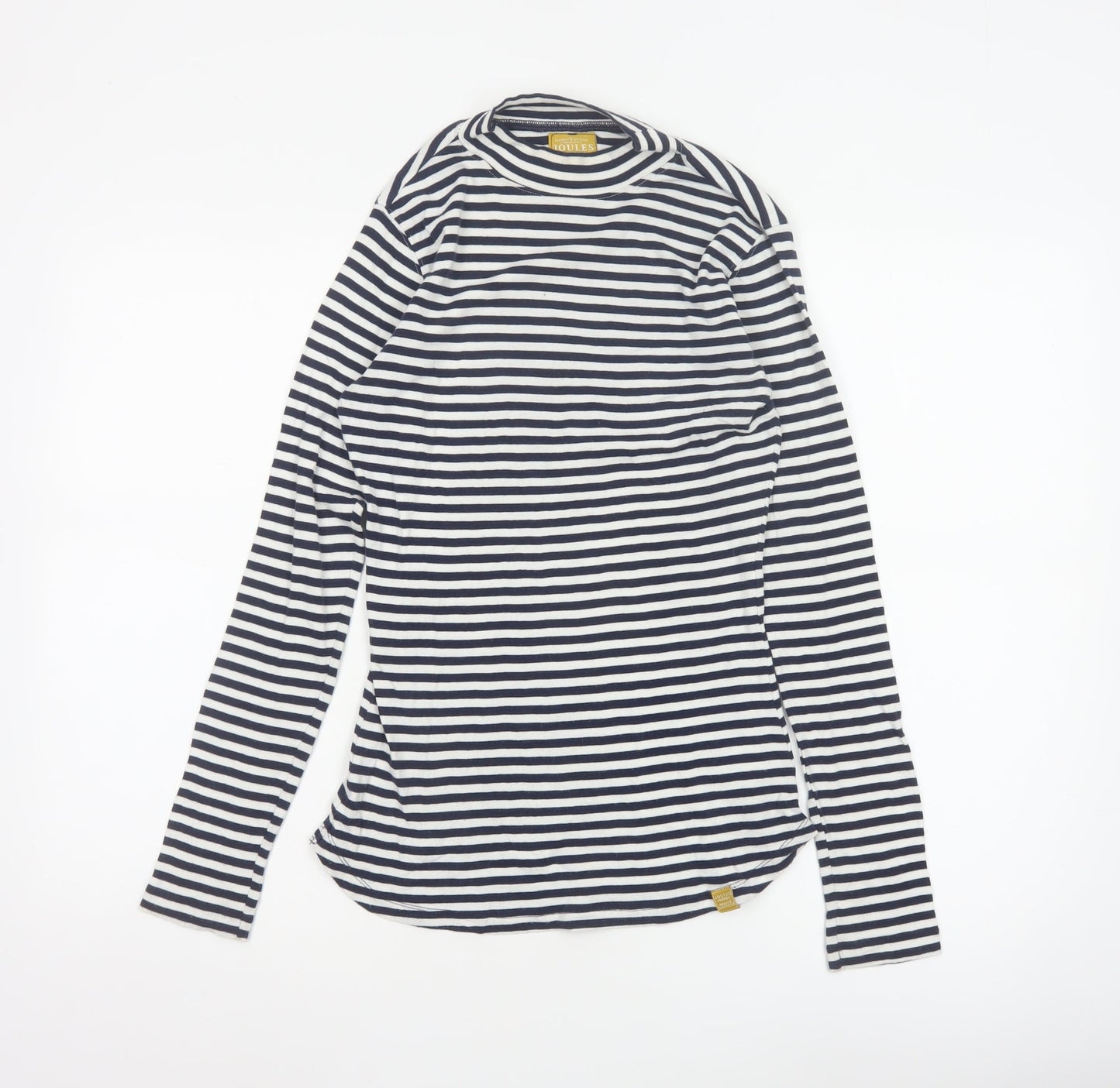 Joules Women’s Navy White Striped Long Sleeve Cotton Modal Top UK 12