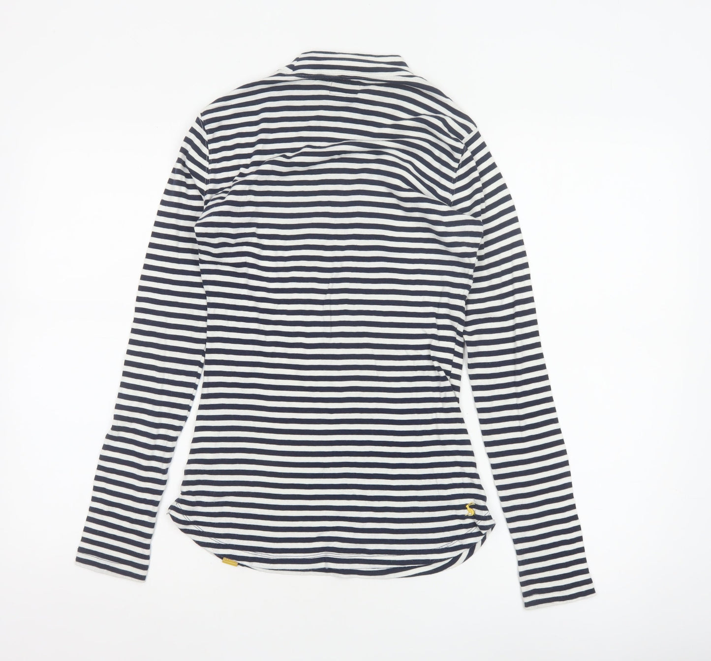 Joules Women’s Navy White Striped Long Sleeve Cotton Modal Top UK 12