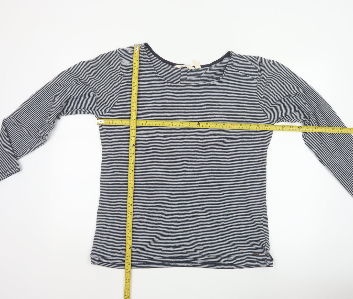 Trespass Women Blue Striped Long Sleeve Cotton T-Shirt UK 18