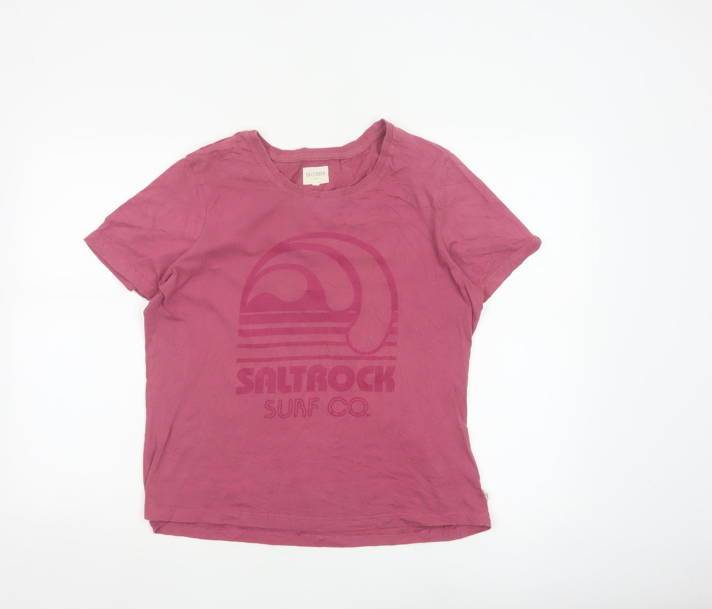 Saltrock Womens Pink Size 16 Cotton Surf Graphic T-Shirt