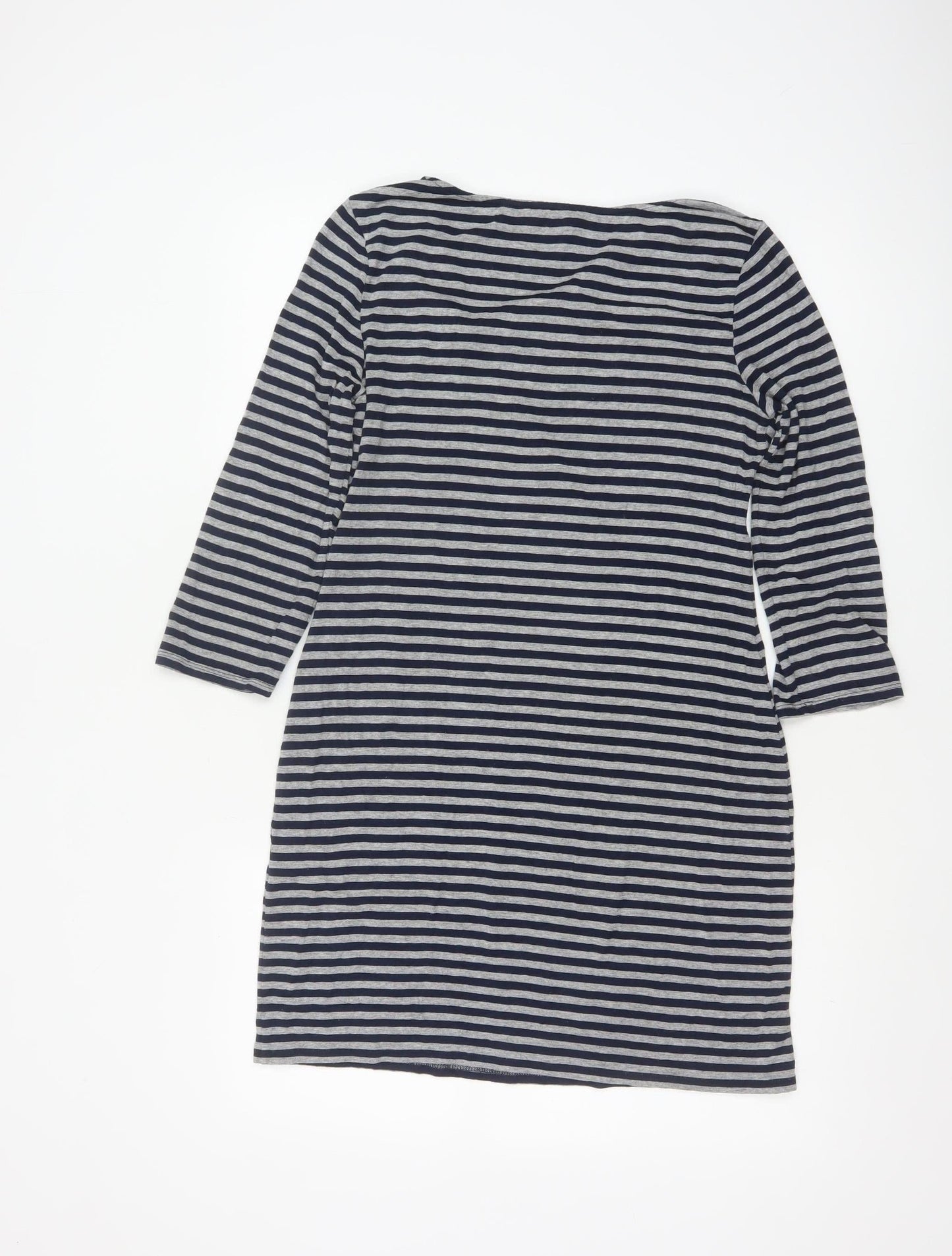 Phase Eight Women Blue Striped Knee Length Shift Dress Size 12