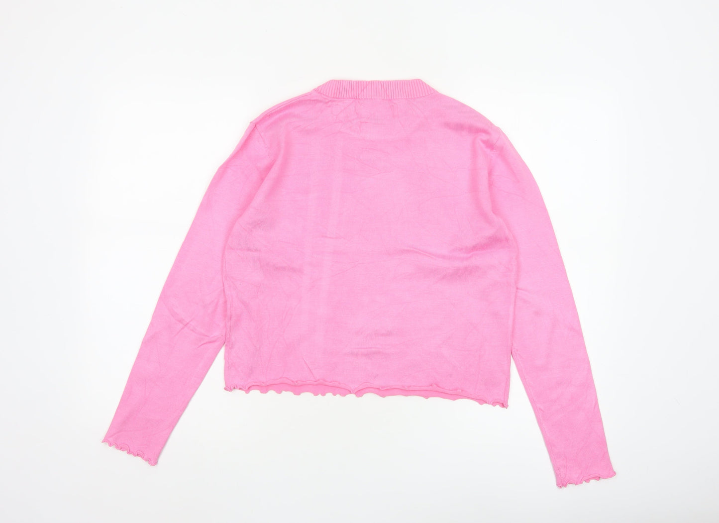 Gianni Feraud Women’s Pink Crew Neck Long Sleeve Pullover Jumper Size 12