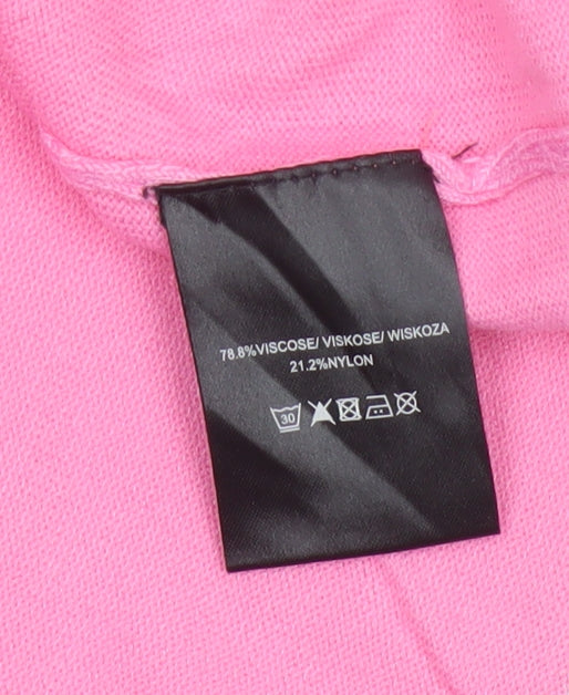 Gianni Feraud Women’s Pink Crew Neck Long Sleeve Pullover Jumper Size 12