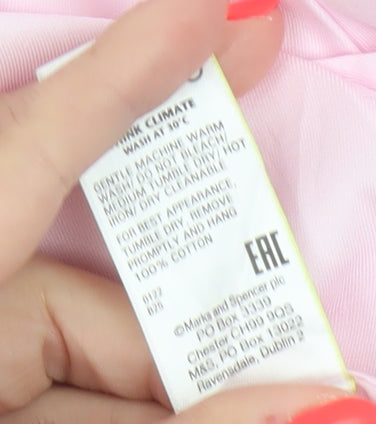 Marks and Spencer Mens Pink 15in Regular Fit Cotton Dress Shirt