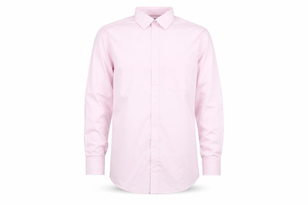 Marks & Spencer Men's Pink Regular Fit Non-Iron Cotton Dress Shirt 14.5in