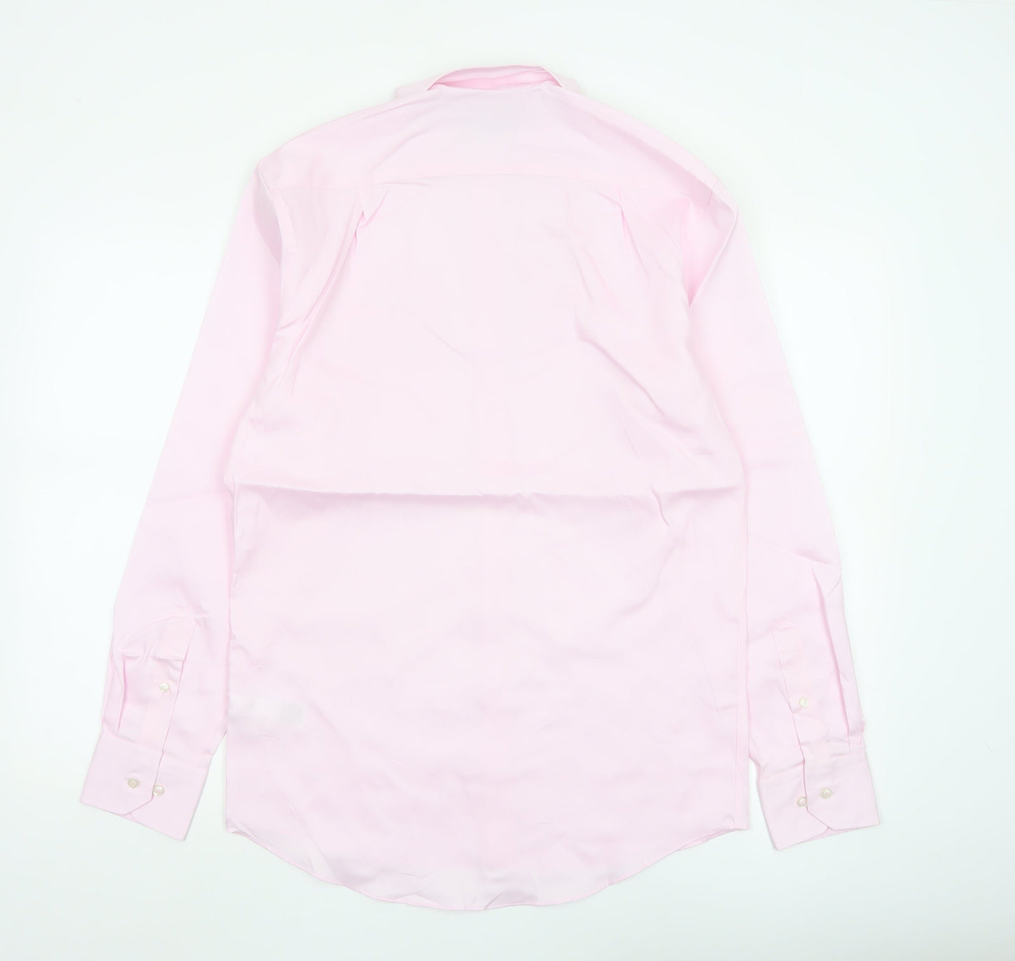 Marks and Spencer Men's Pink Regular Fit Non-Iron Cotton Dress Shirt 14.5in