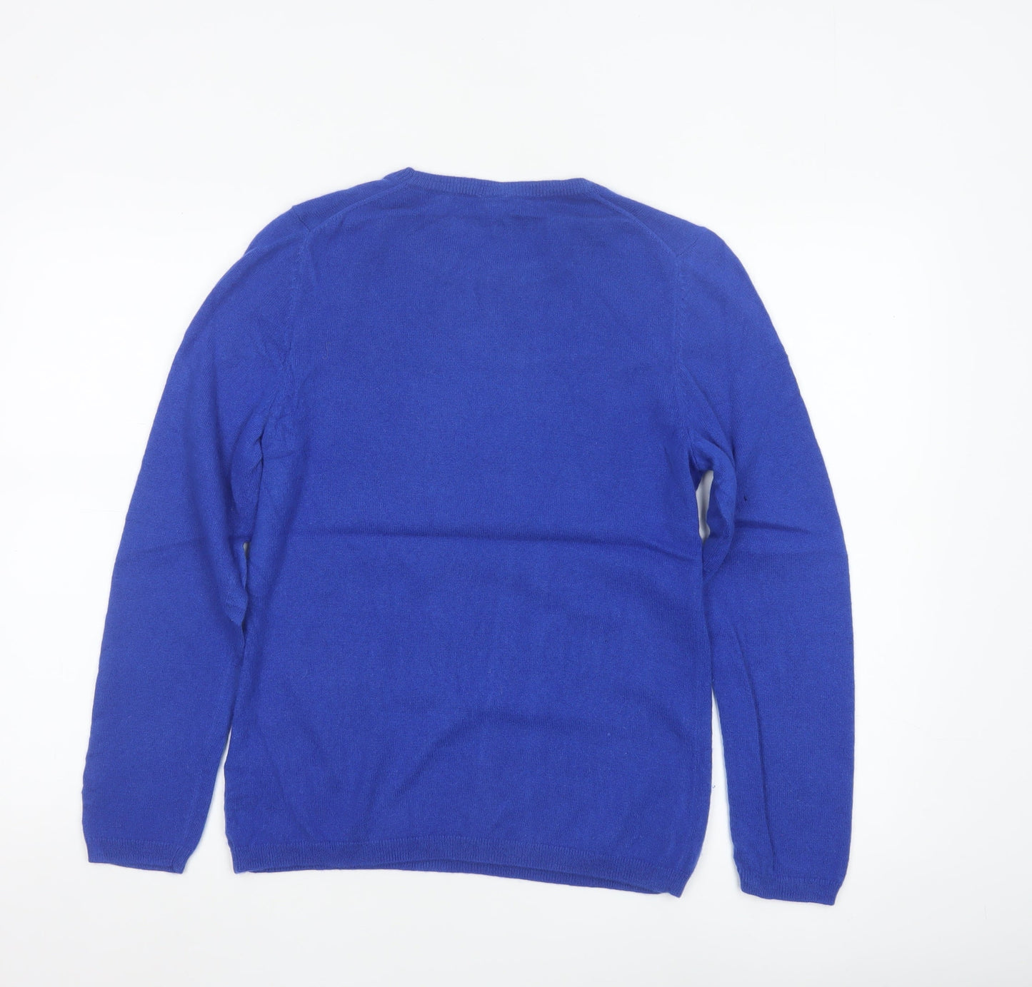 John Lewis Women’s Blue Cashmere Crew Neck Jumper Size 14