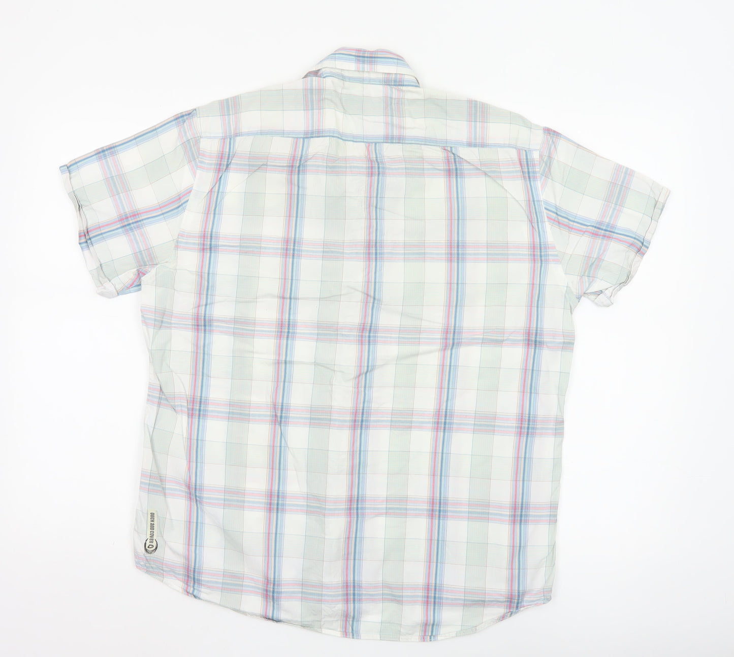Duck and Cover Men's Multicoloured Check Cotton Short Sleeve Shirt M