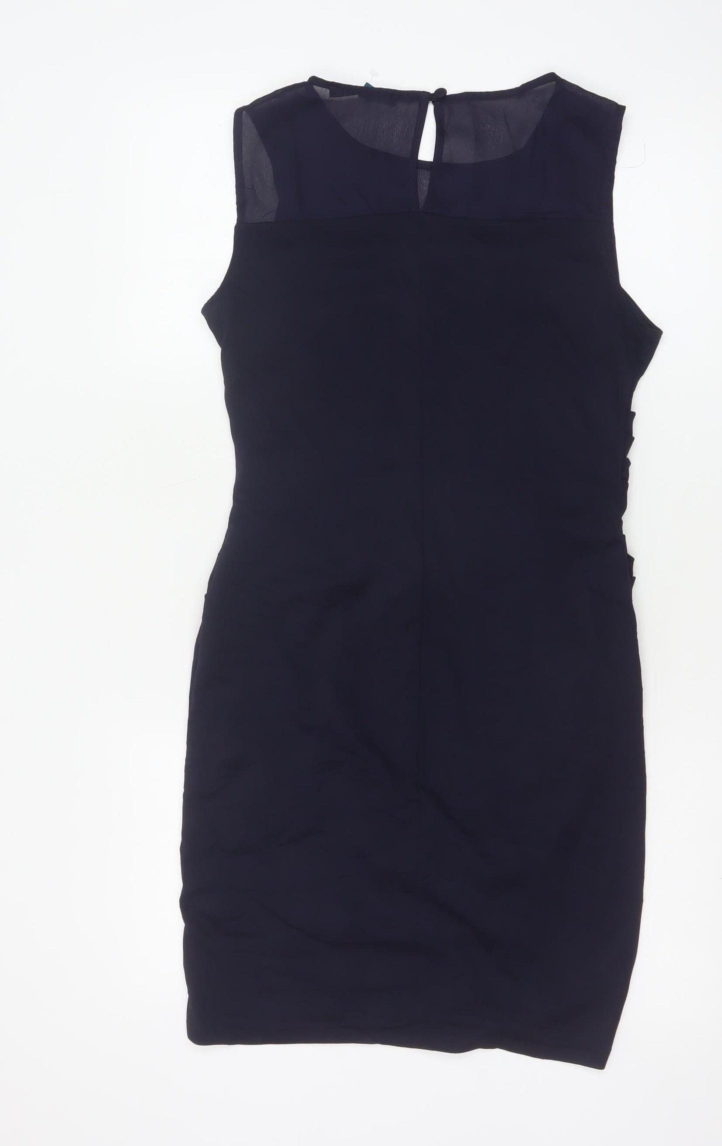 Next Women Blue Sleeveless Sheath Knee Length Dress Size 10