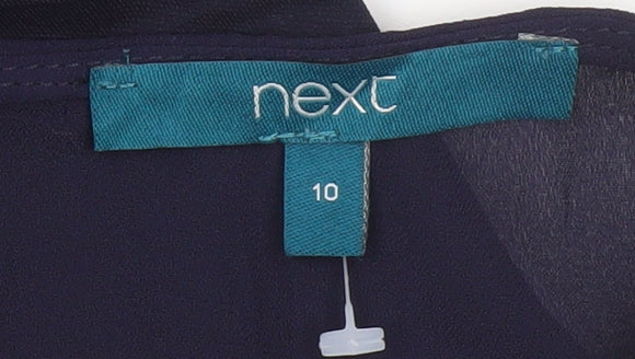 Next Women Blue Sleeveless Sheath Knee Length Dress Size 10