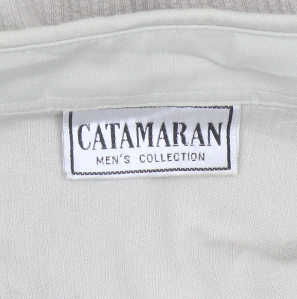 Catamaran Men's Beige Short Sleeve Collared Polo Shirt Size S
