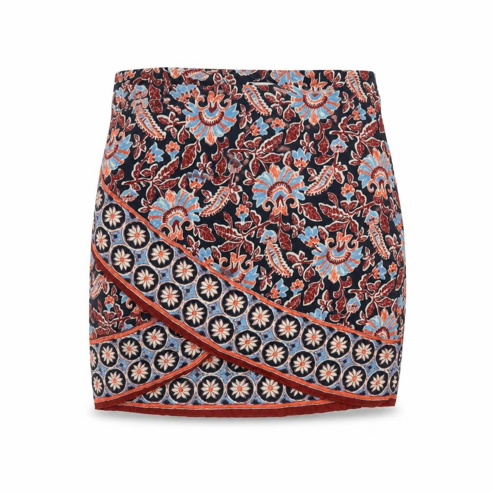 Zara Women's Multicoloured Floral Wrap Short Skirt XS