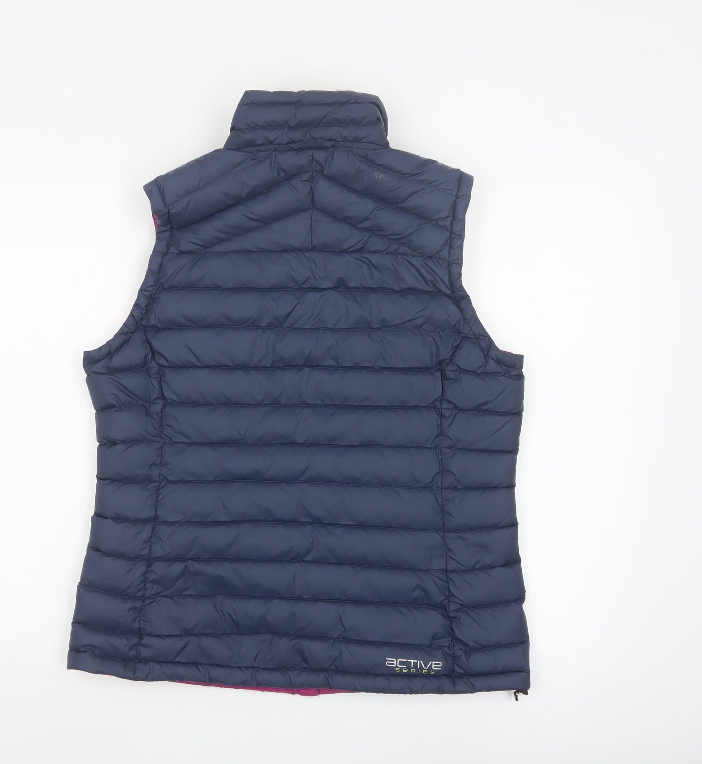 TOG24 Women's Blue Puffer Down Gilet Size 12 Lightweight Waistcoat