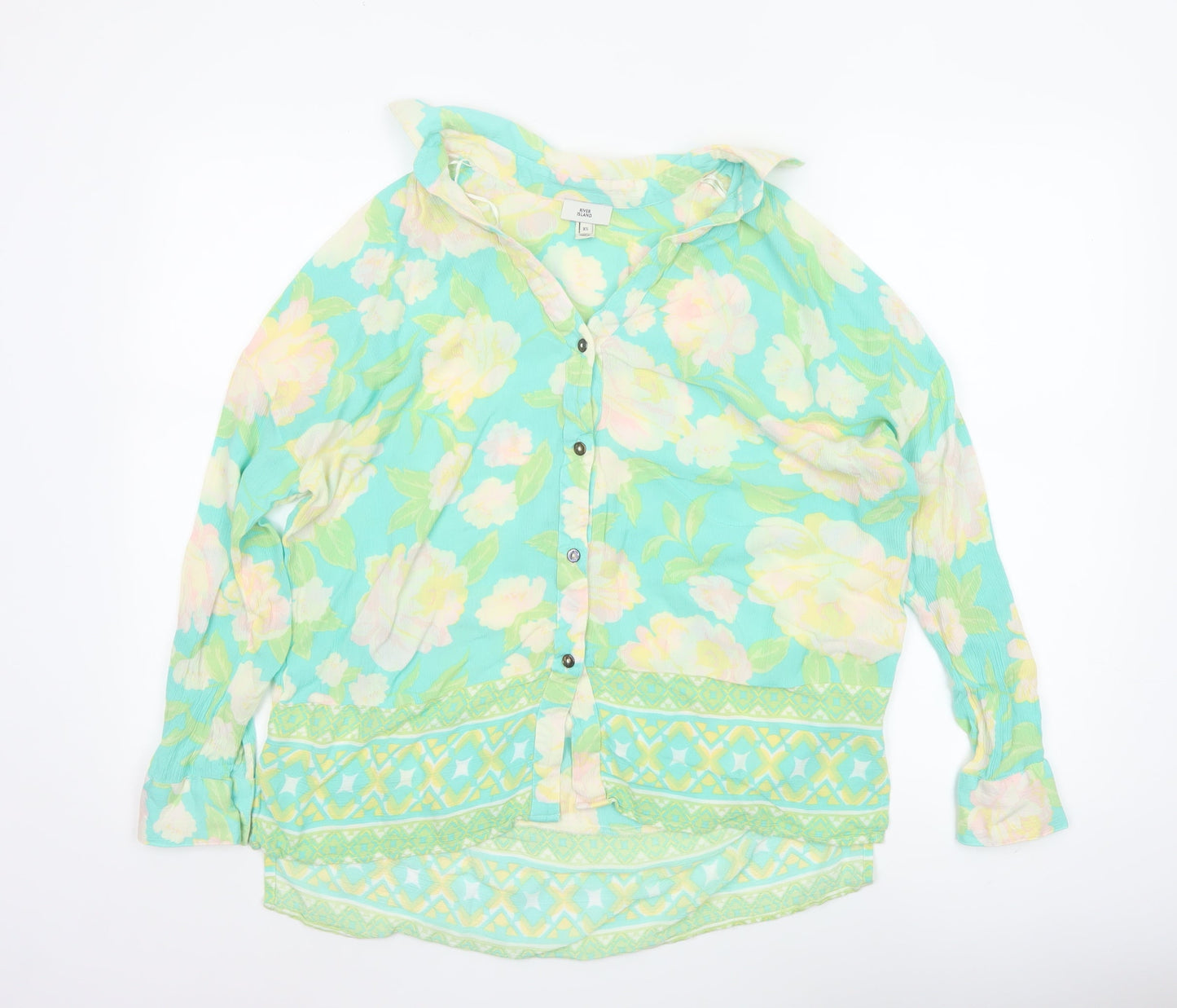 River Island Women’s Multicoloured Floral Tunic Blouse XS