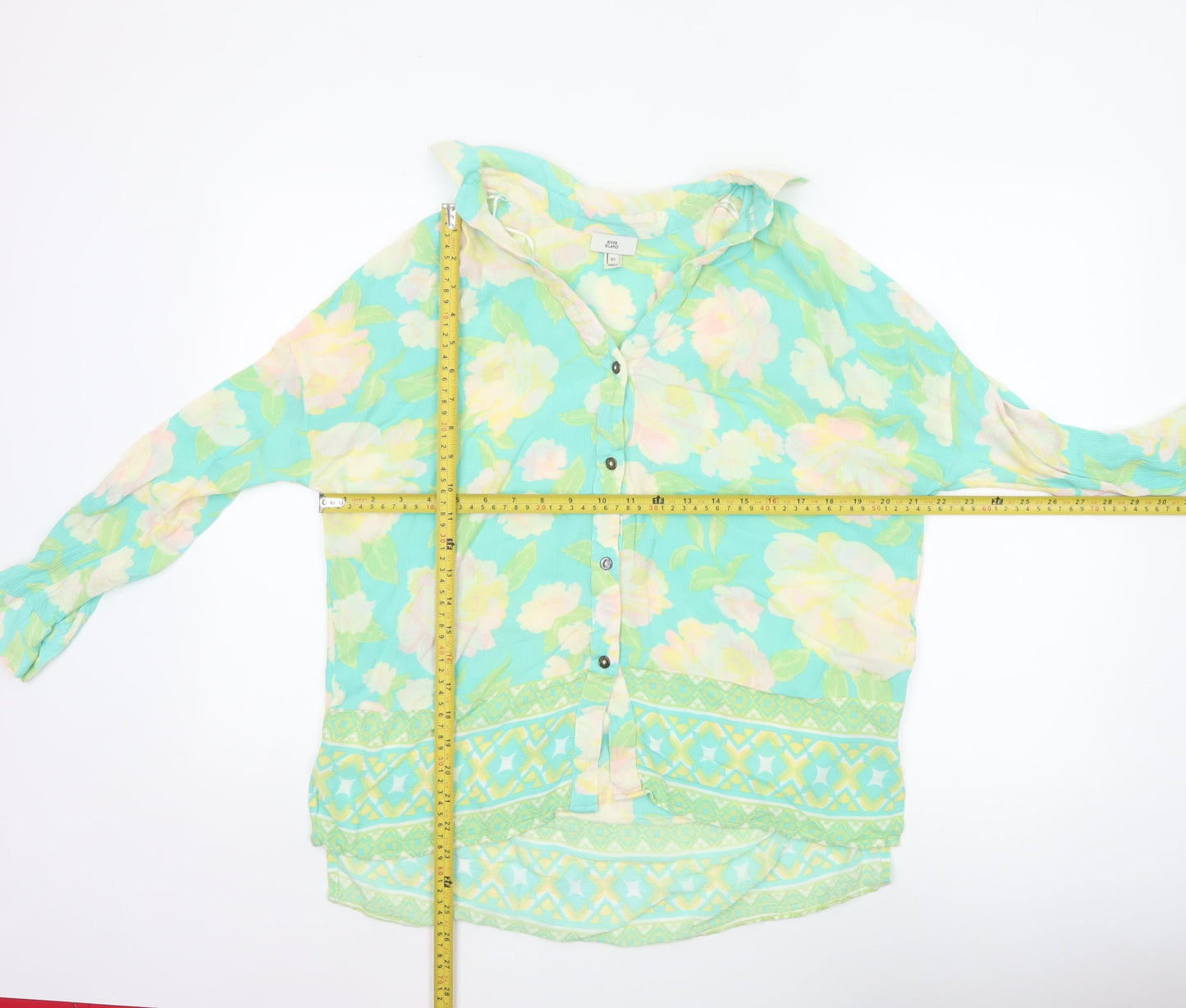 River Island Women’s Multicoloured Floral Tunic Blouse XS