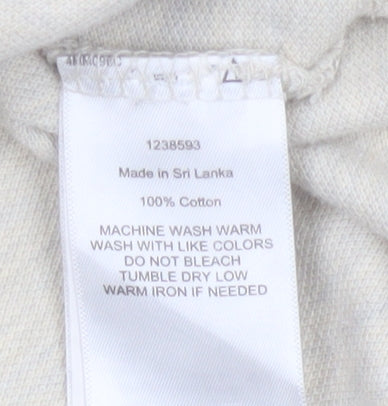 Ralph Lauren Men's Beige Cotton Polo Shirt Size L Classic Fit