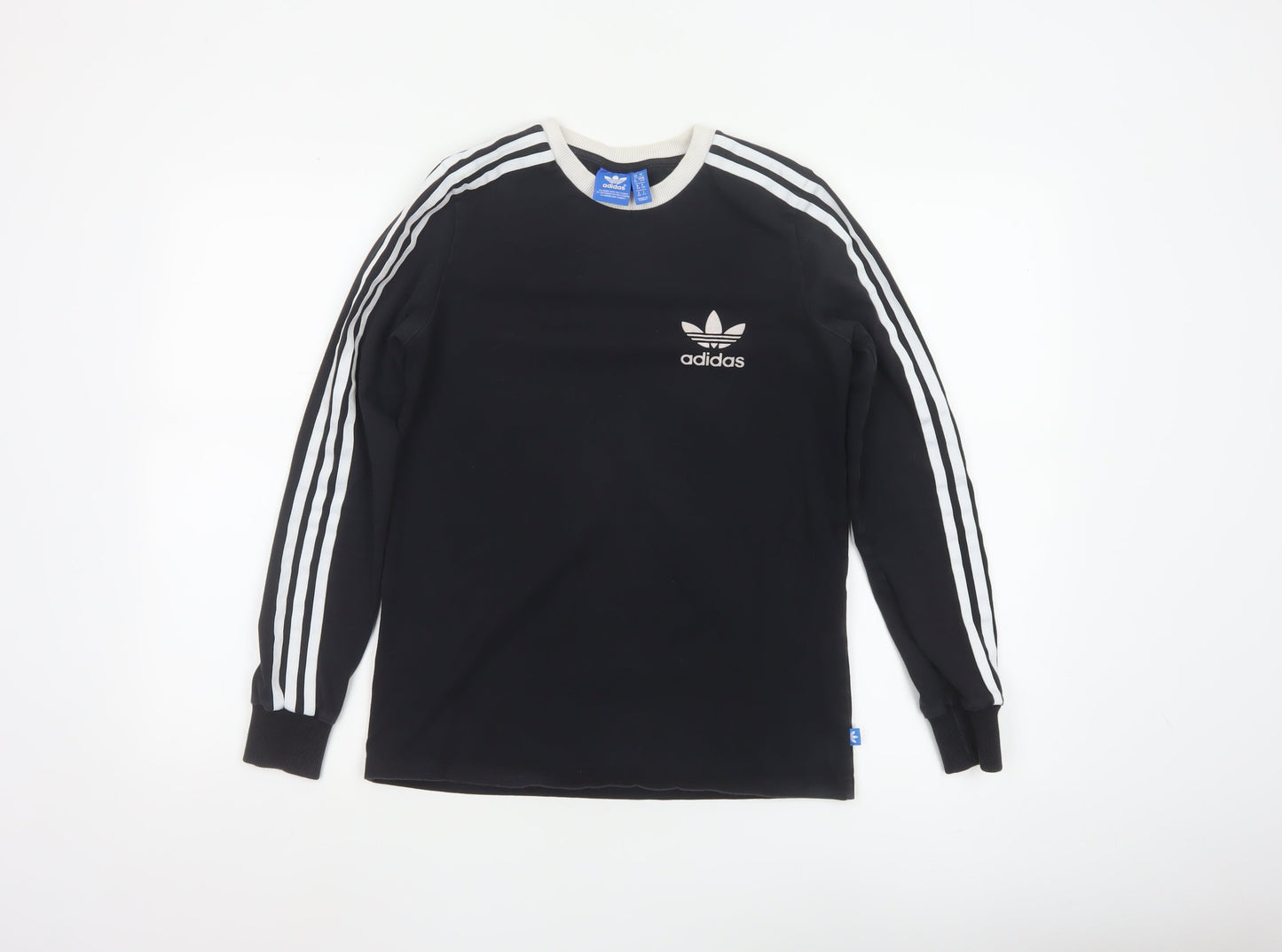 Adidas Women Black Long Sleeve Crew Neck Jersey Top Size 10