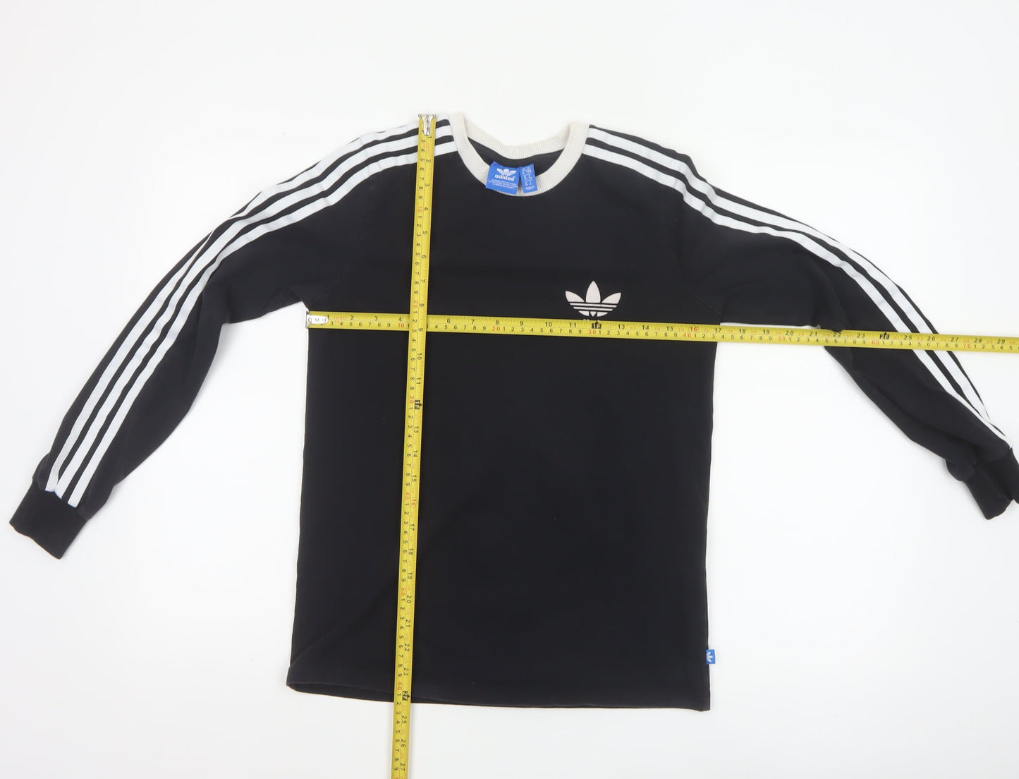 Adidas Women Black Long Sleeve Crew Neck Jersey Top Size 10