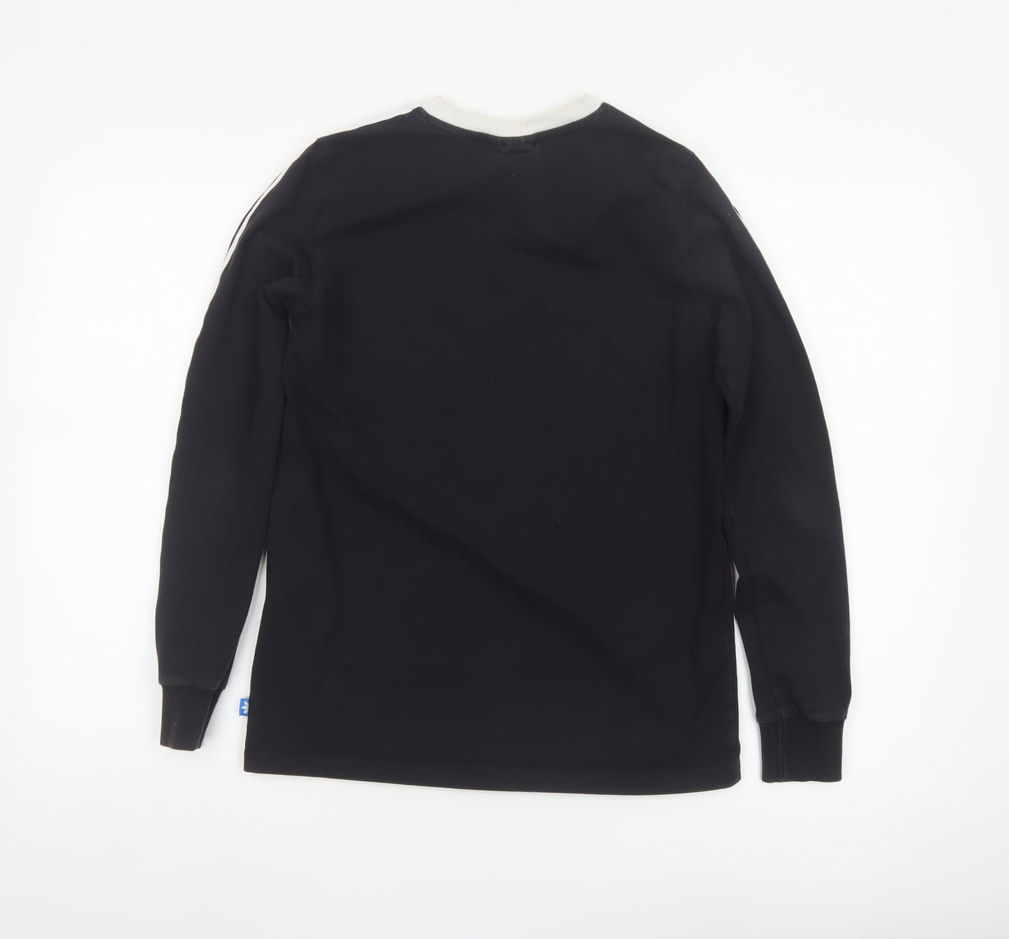 Adidas Women Black Long Sleeve Crew Neck Jersey Top Size 10