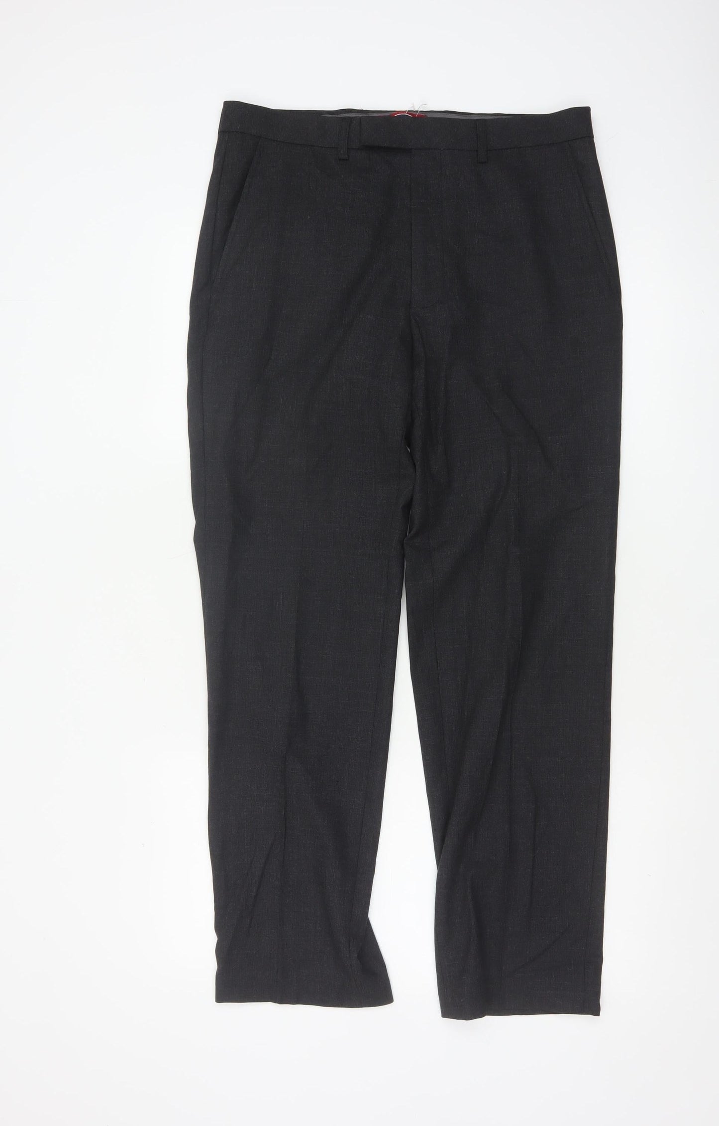 Marks and Spencer Men's Grey Wool Tailored Dress Trousers 32W 33L