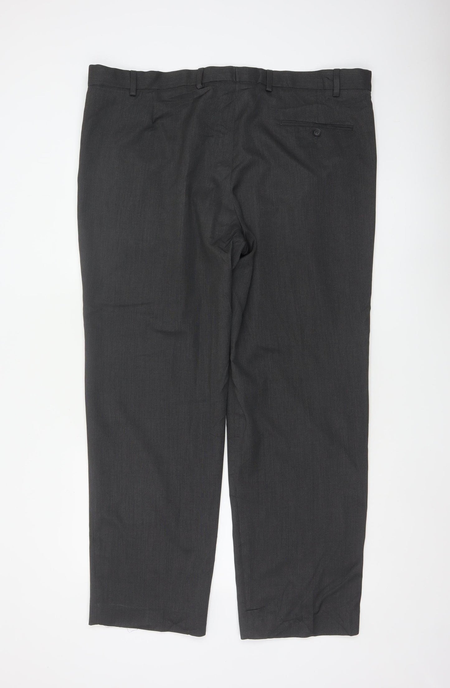 Marks and Spencer Men's Grey Regular Fit Dress Trousers 42x31