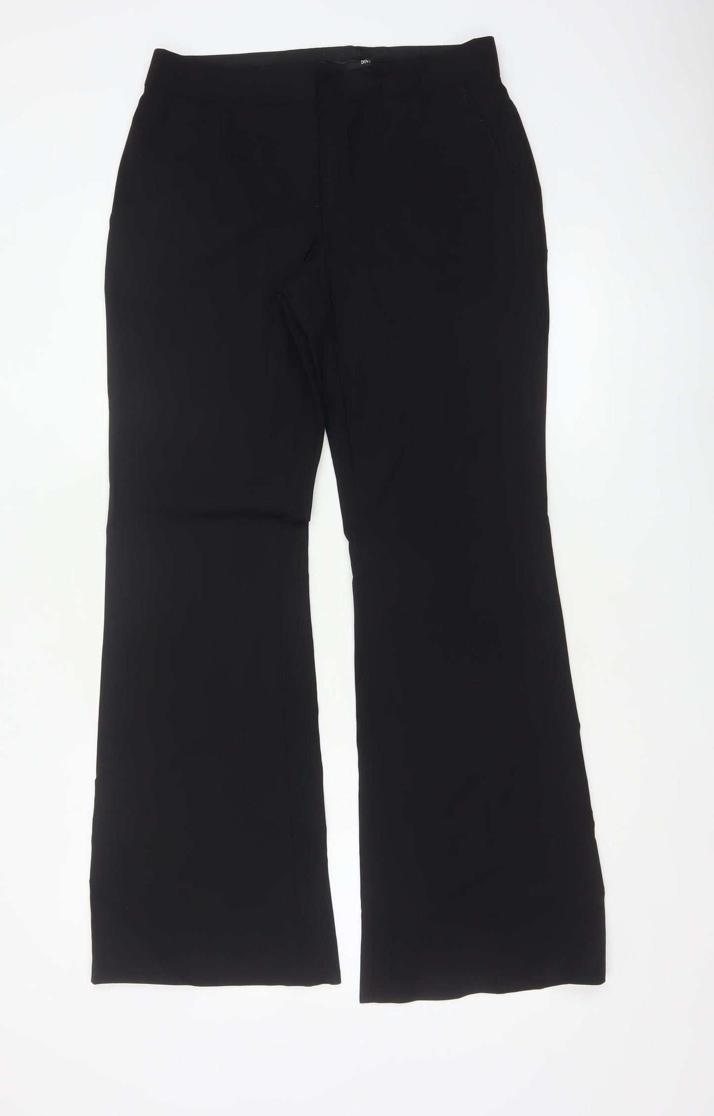 DKNY Women's Black Wool Blend Dress Pants Size 4 Regular Fit